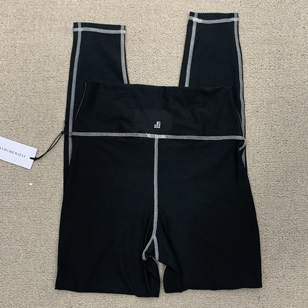 WeWoreWhat Black Leggings with White Stitching- NWT - Picture 7 of 16